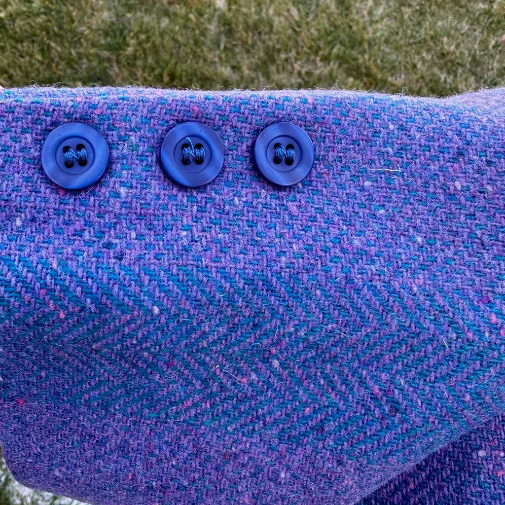 Triona Design 90’s Vintage High Waisted 100% Wool Plus Size Skirt & Blazer Suit Purple - Image 15