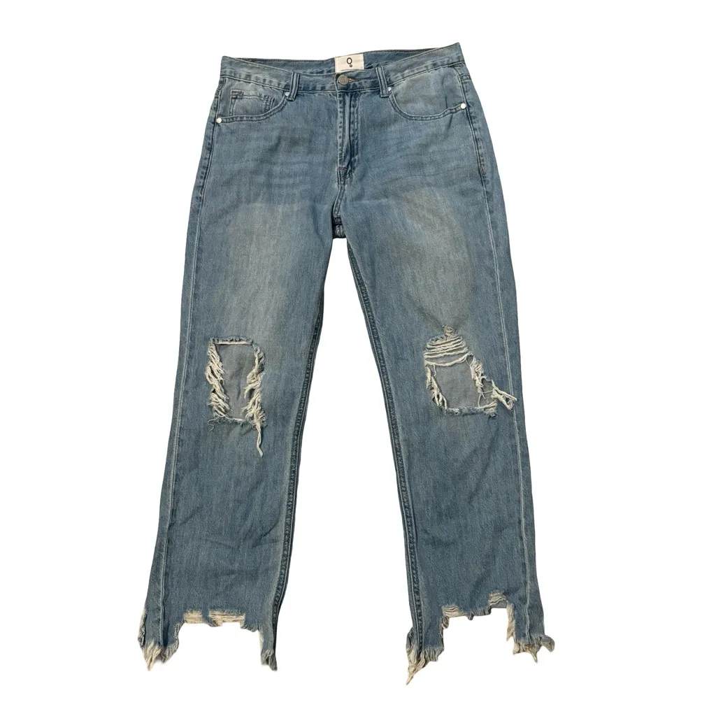 Insane Gene Wicked Trend Destroyed Straight Jeans, Sz 7/27 (runs big) Blue - Image 5