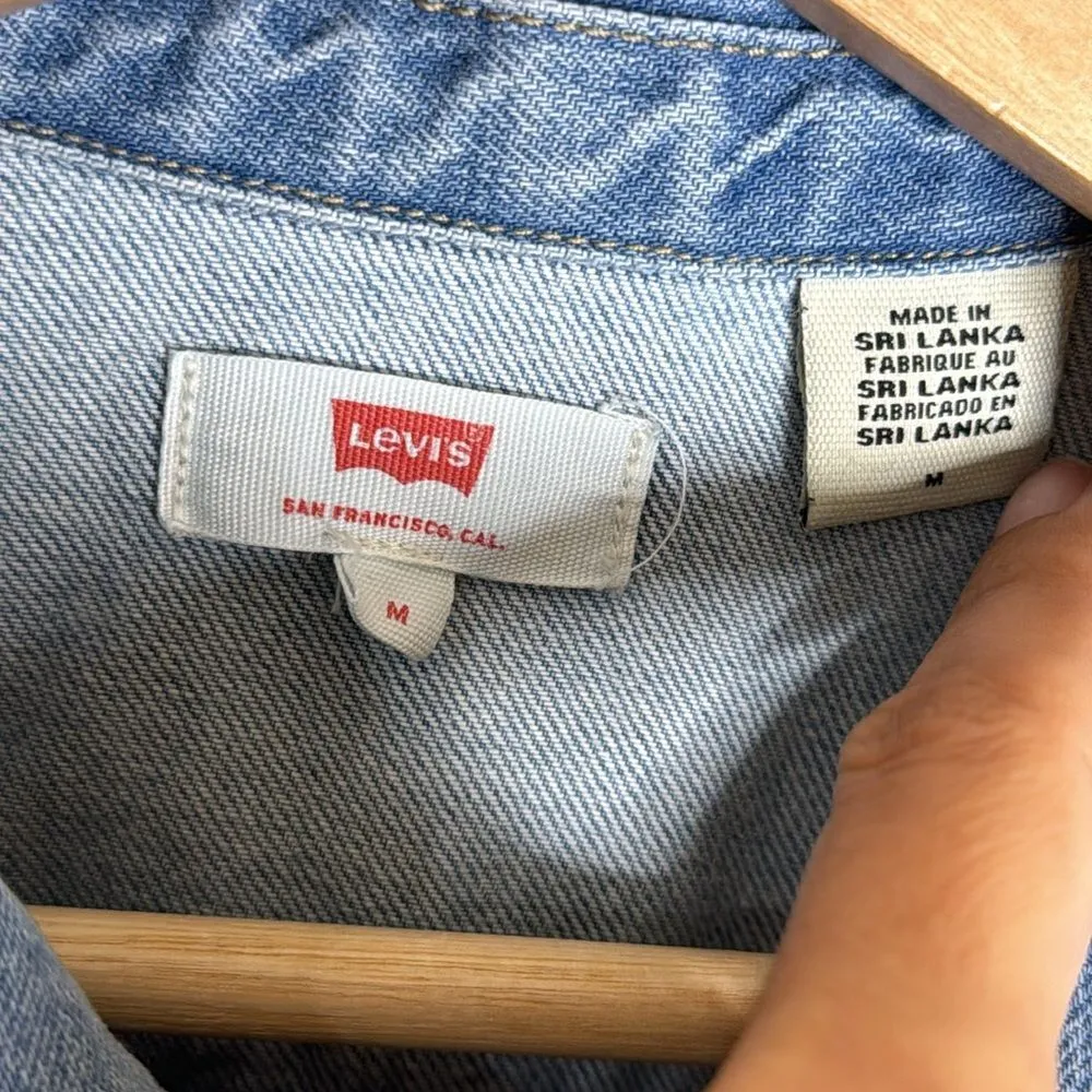 Levi's Premium Marian Romper one piece denim jumper size medium - Image 5