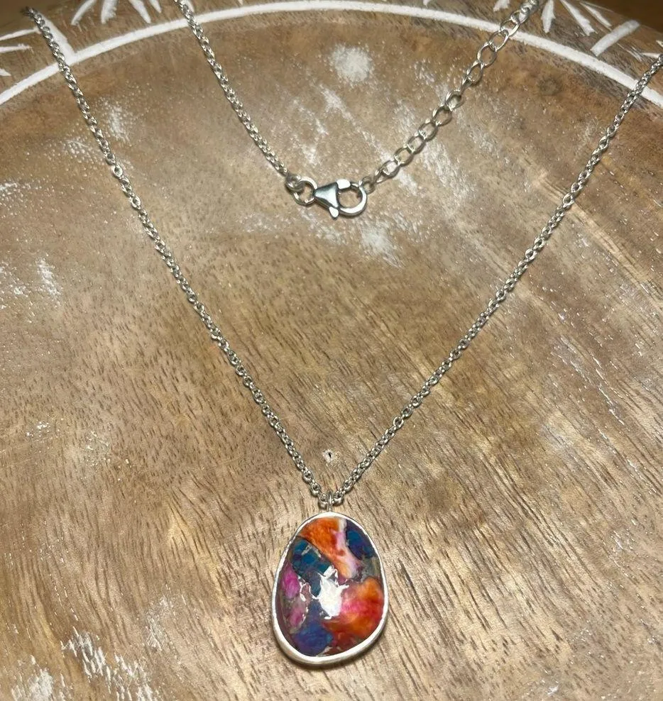 NWOT Spiny Oyster Pendant 925 Sterling Silver Necklace - Image 4