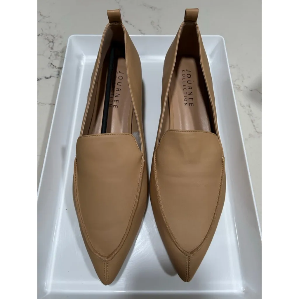 NEW Journee Tan Vegan Leather Maggs Loafer 12 $80 - Image 4