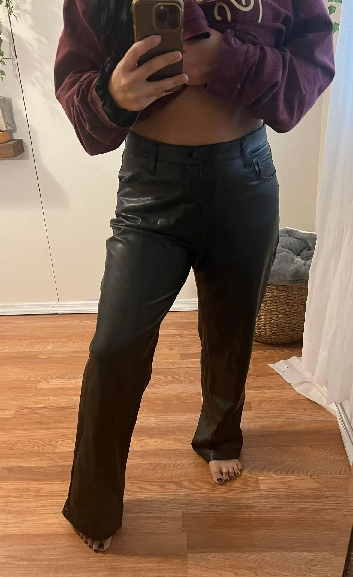 Abercrombie & Fitch Curve Love Faux Leather Pants - Image 3