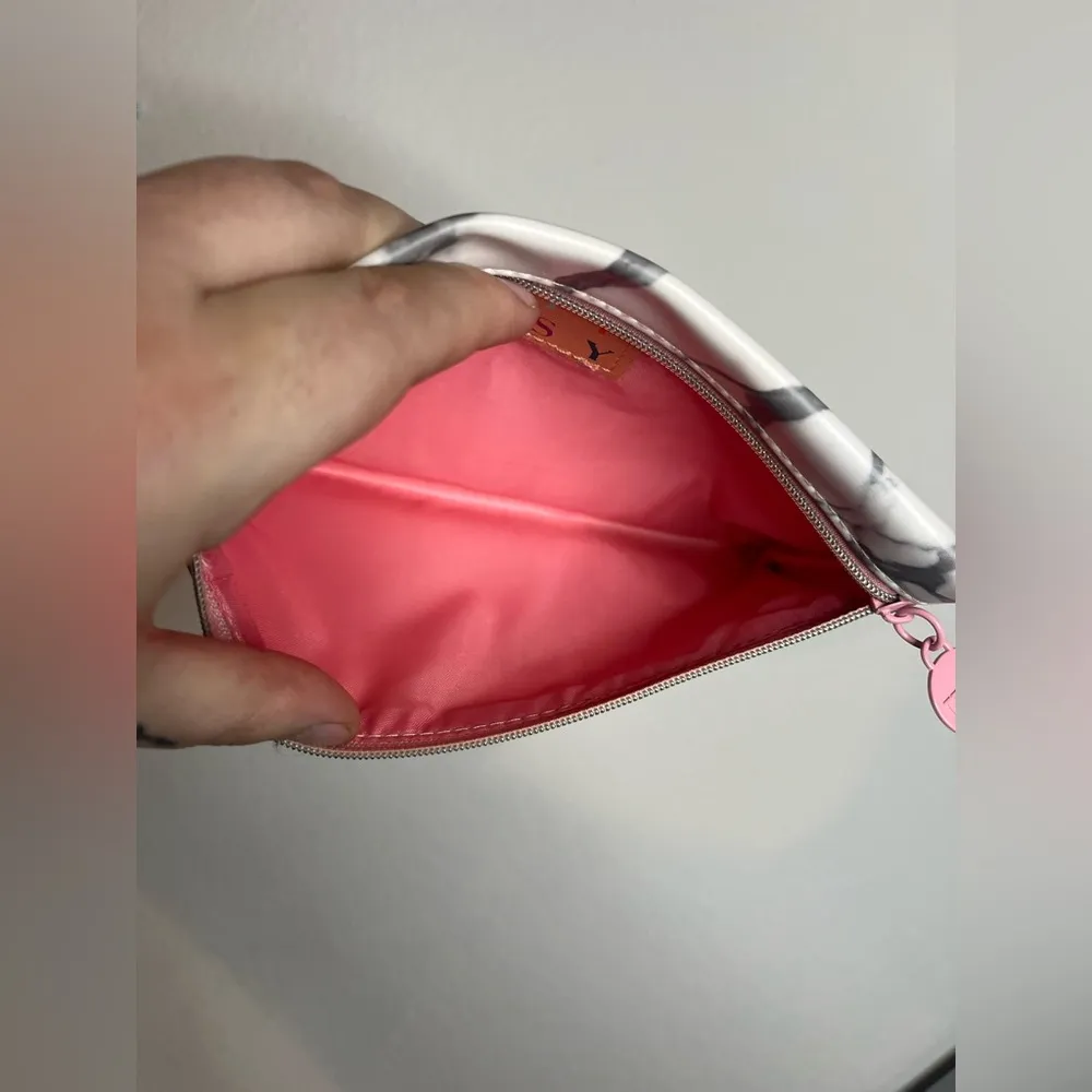 Ipsy Pink Zipper White Grey Marble All Over Print Beauty Cosmetic Makeup Bag 5x7 - Image 12