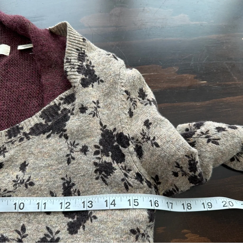 Anthropologie Sleeping On Snow Cozy Times Layered Cardigan Sweater S Alpaca Wool - Image 11