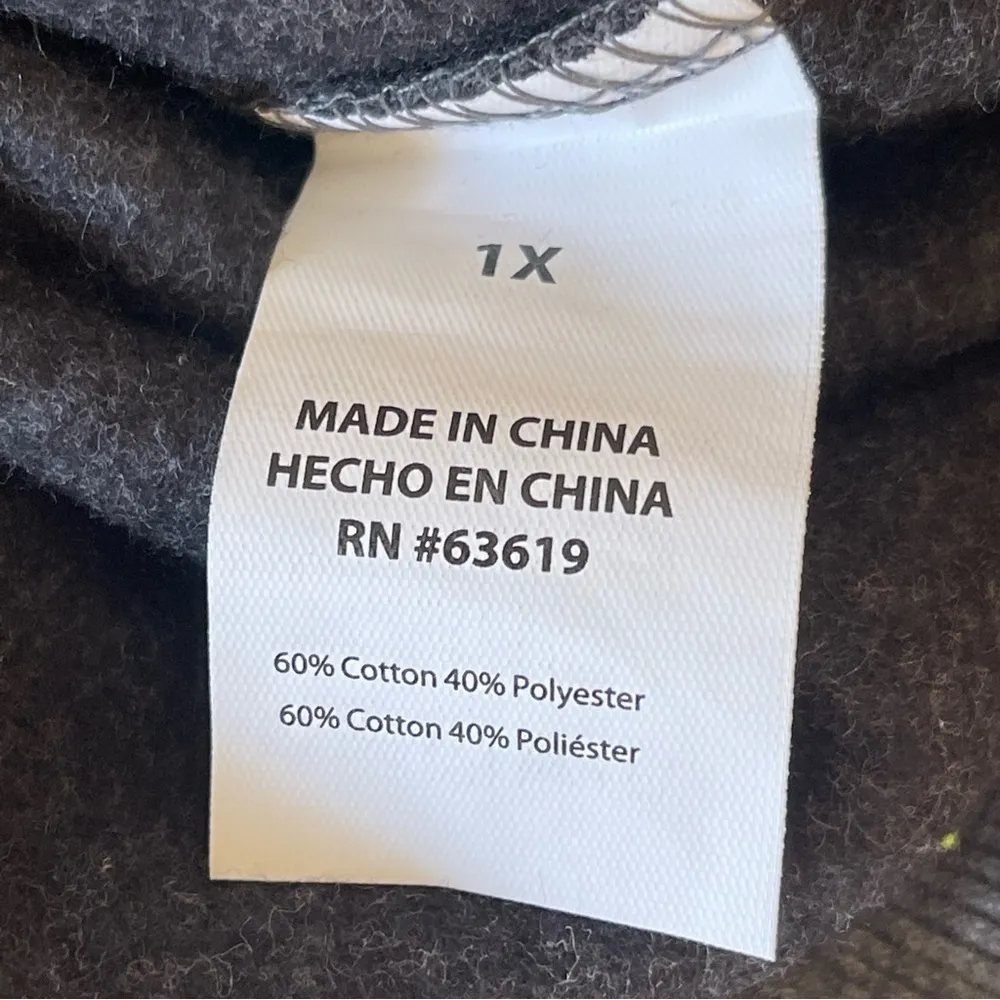 𝅺Bebe Sport Charcoal Rainbow Sequin Logo Hoodie Sweatshirt Women’s Size 1X - Image 7