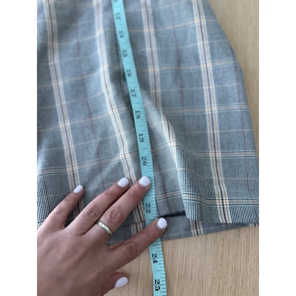 Maje Perse Plaid Wide-Leg Cropped Pants Elastic Waist - Size 34 U.S. Small - Image 13