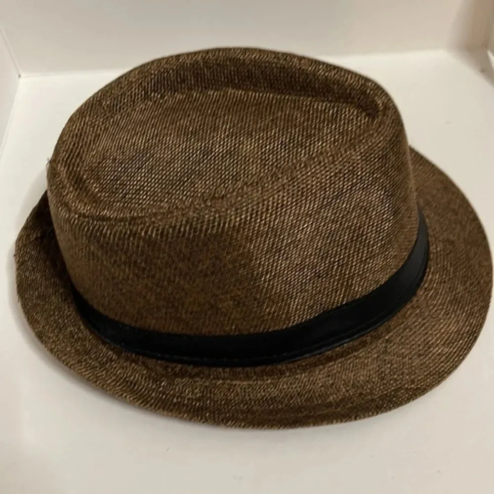 NWOT Brown Fedora hat Black - Image 2