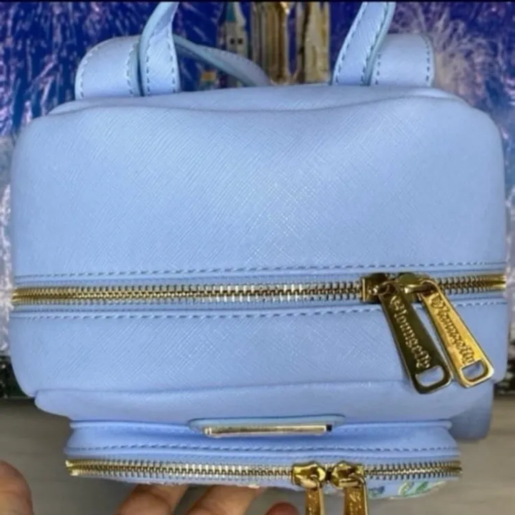 Disney Aristocats Marie floral embroidered periwinkle Loungefly & ears SET - Image 8