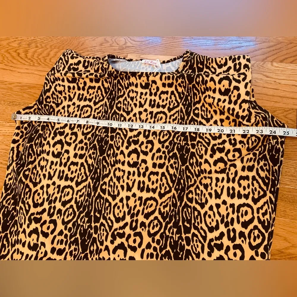 Leopard print shoulder pads muscle tee size L Size L - Image 5