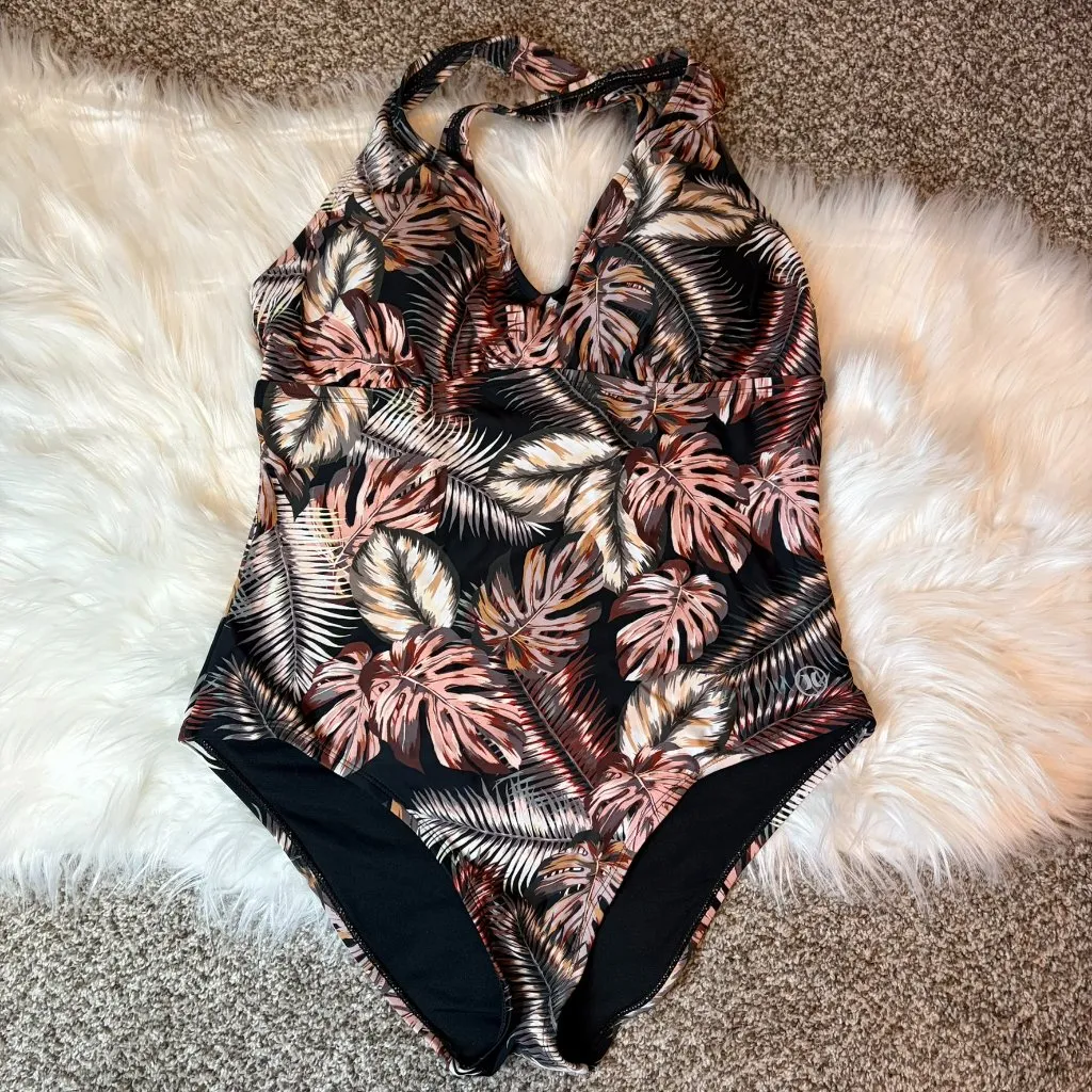 Hurley Swimsuit Tropical Floral One Piece Women's XL - Image 3