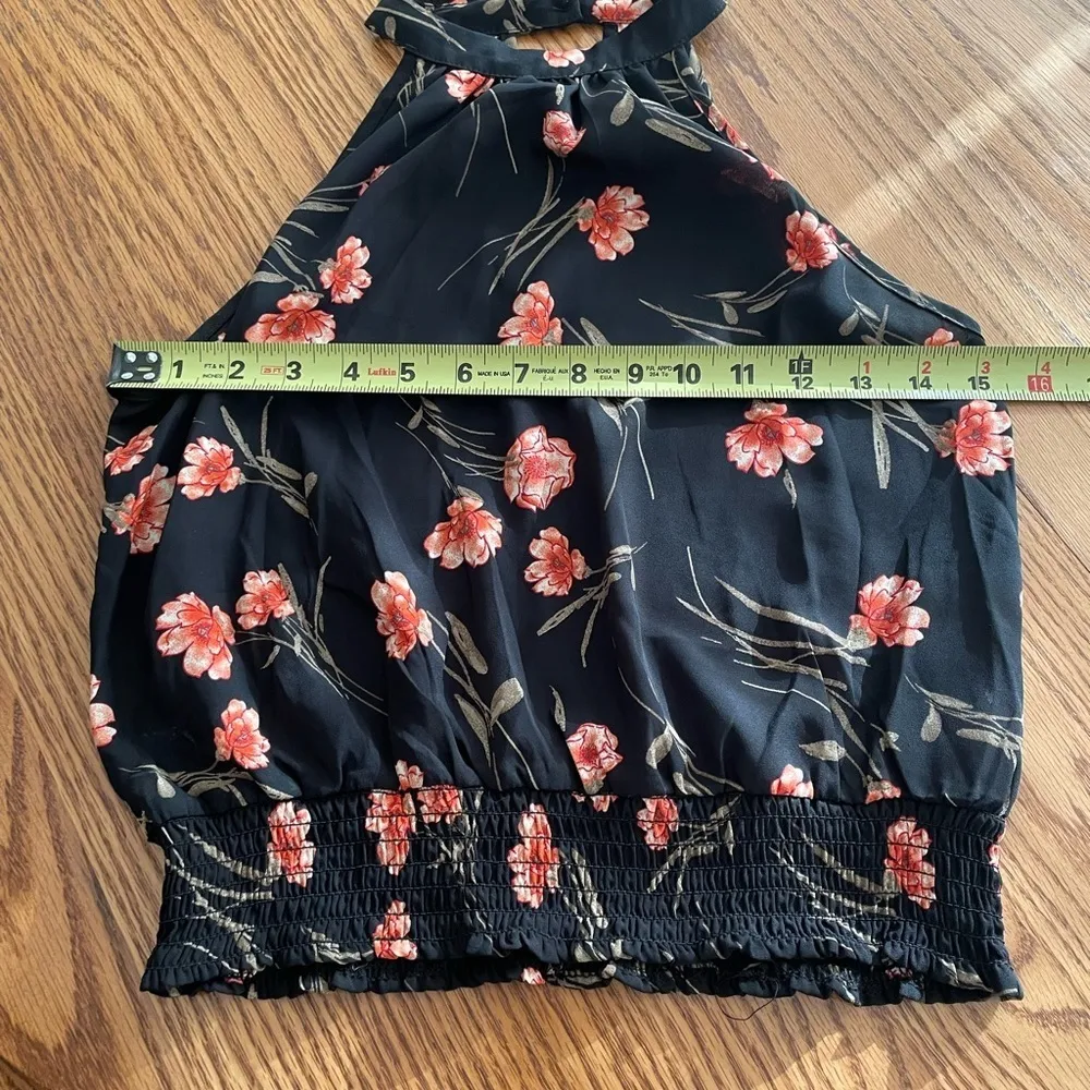 Sienna Sky Floral Crop Halter Top Size XS - Image 5