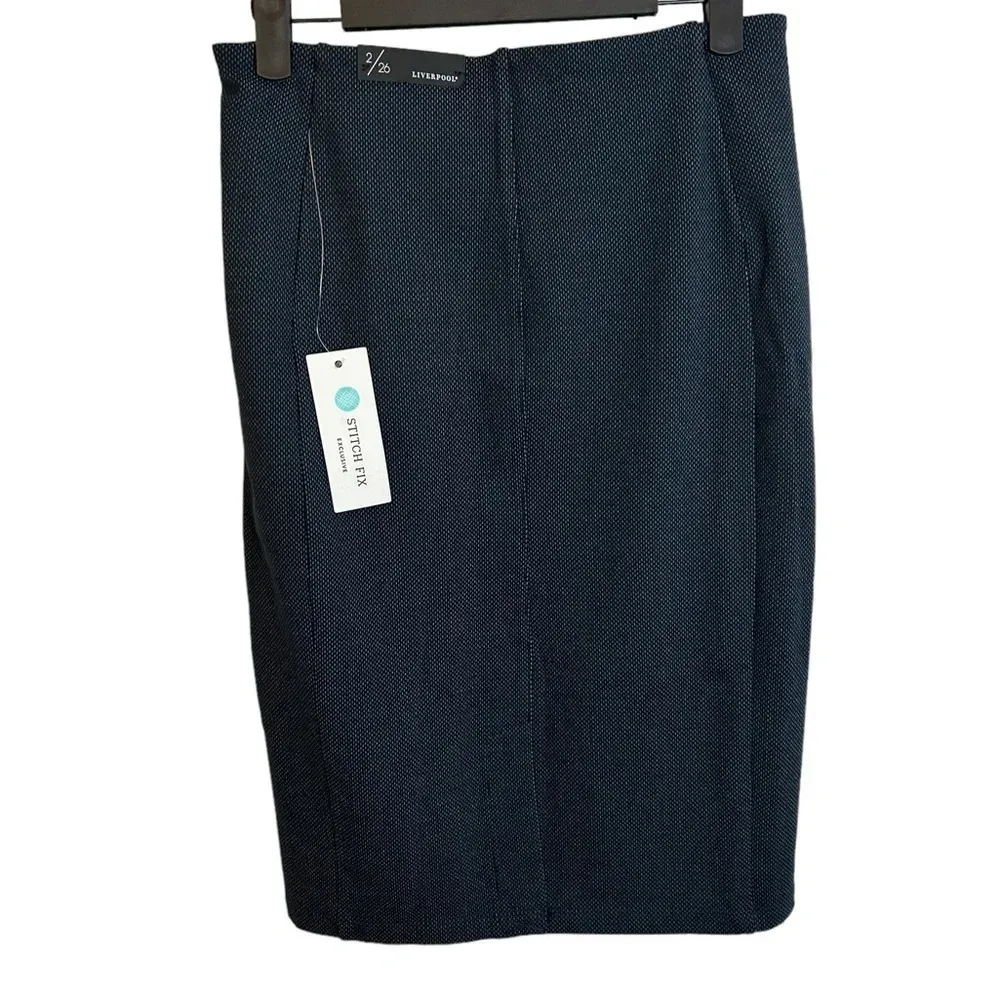 NWT LIVERPOOL BIA NAVY BLUE PENCIL SKIRT - Image 2