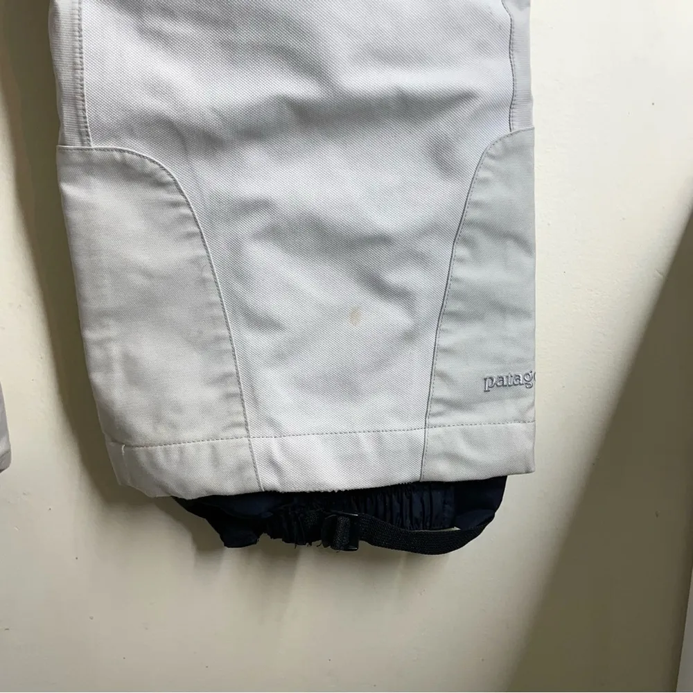 Patagonia Vintage Powderkeg Shell Ski Pants Waterproof White size 8 women’s - Image 8
