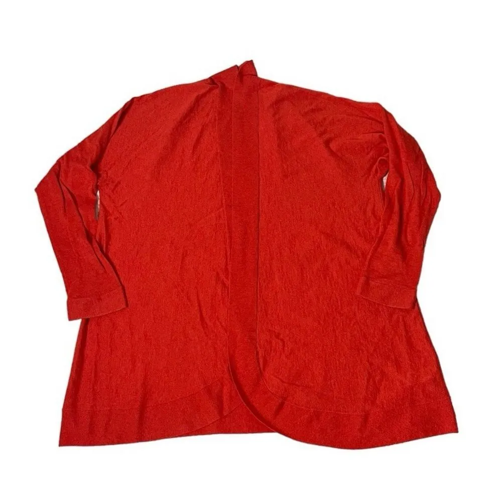 EILEEN FISHER Woman Open Front Cardigan Tencel Merino Wool Alpaca Plus Size 1X - Image 4