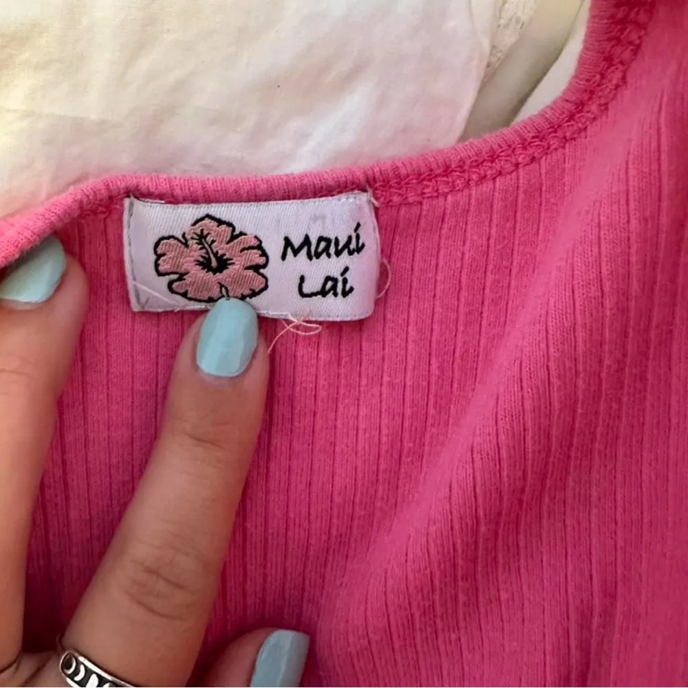 2000s Y2K pink and black tank top with graphic print on front Size XS - Image 5