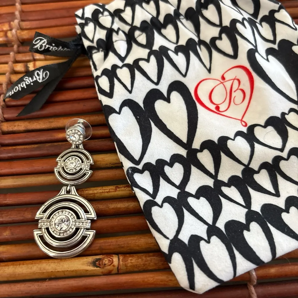 Brighton Single Silver Geometric Crystal Post Earring - Image 7