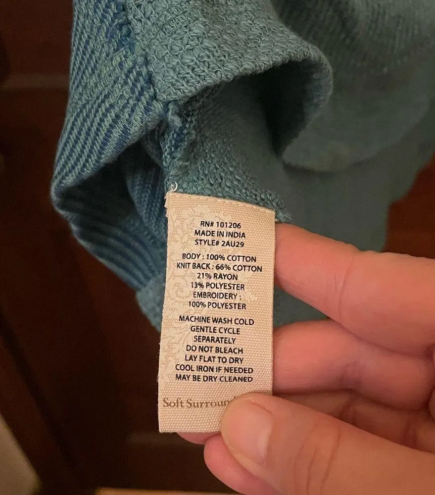 Soft Surroundings Embroidered Thermal Sweatshirt - Image 5