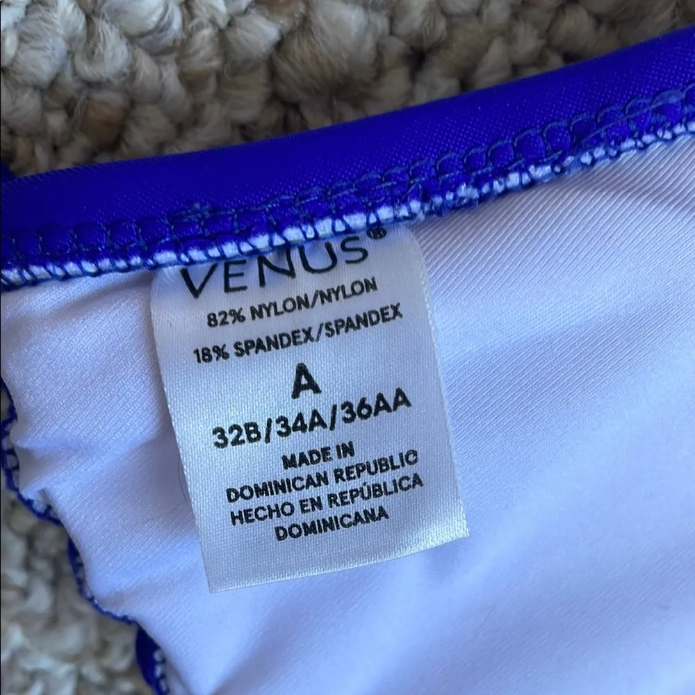 Blue Triangle String Bikini Top - Image 2