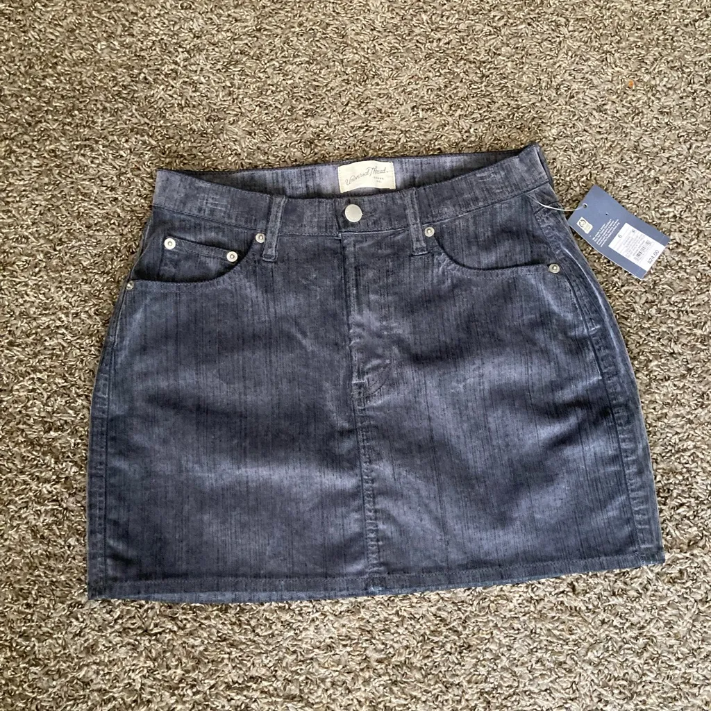 Universal Thread Dark Wash Stretch Denim Mini Skirt Size 8 - Image 2