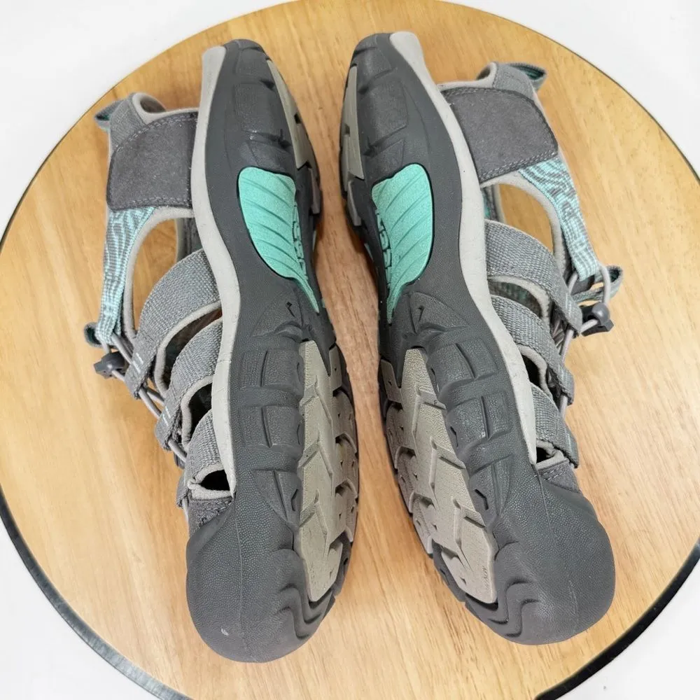 Keen Newport Slip On Hiking Sandal Grey Teal Blue Womens 10 1018834‎ - Image 5