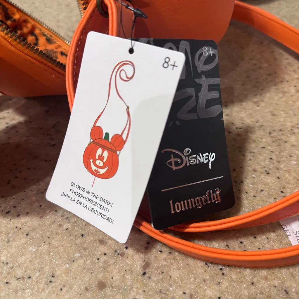 Disney Loungefly Mickey Mouse Pumpkin Head Crossbody Halloween Bag - Image 8