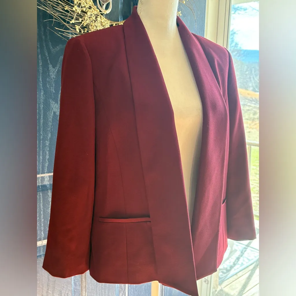 Kasper Deep Red Women's Blazer see description for size. Great condition. - Image 2