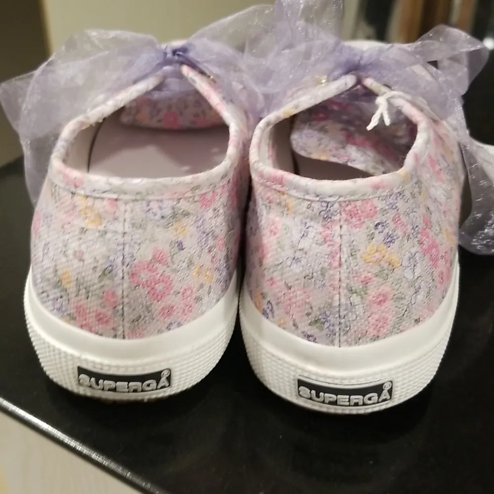 💕LOVESHACKFANCY x SUPERGA💕 Classic Sneaker ~ Lavender Blooms Floral US 8.5 NWT - Image 12