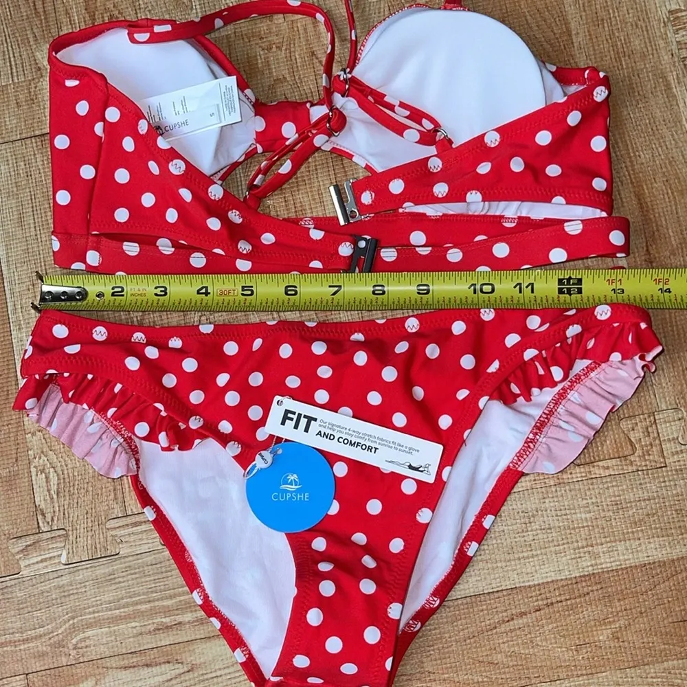 NWT CUPSHE women’s red sweetheart bikini set - Image 10