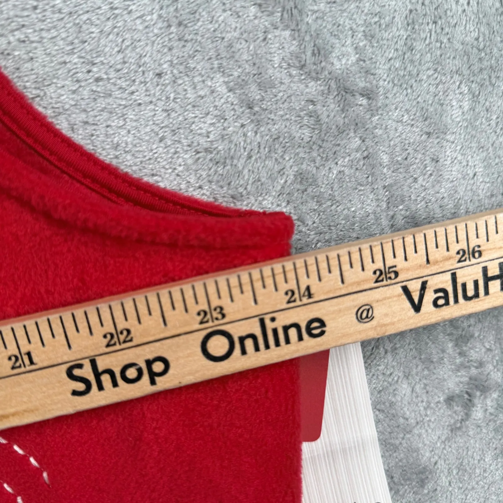 Breckenridge XL Red Fleece Vest Snowflake Embroidered Holiday Christmas Winter - Image 13