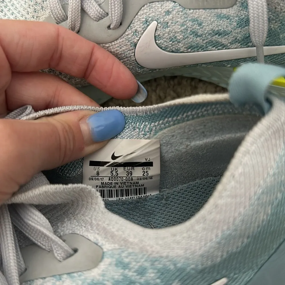 Nike Light Blue  Fly Knit Sneakers - Image 2