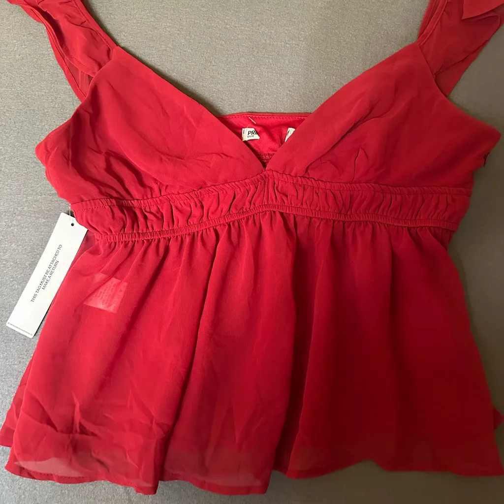 Princess Polly Elysea Top Red - Image 2