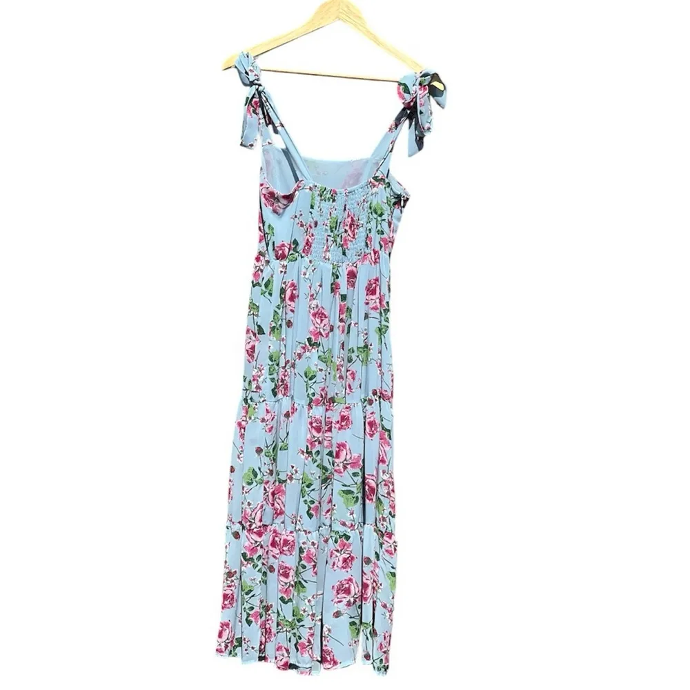 Commense floral print Tie Strap Dress Blue - Image 9