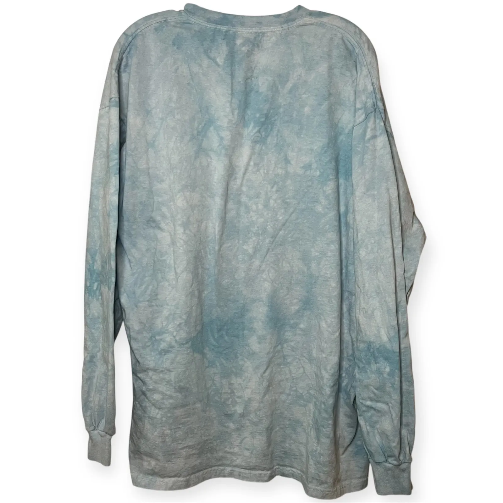 Vintage The Mountain Cats Graphic Long Sleeve Shirt Size XL Blue Tie Dye 2000 - Image 6