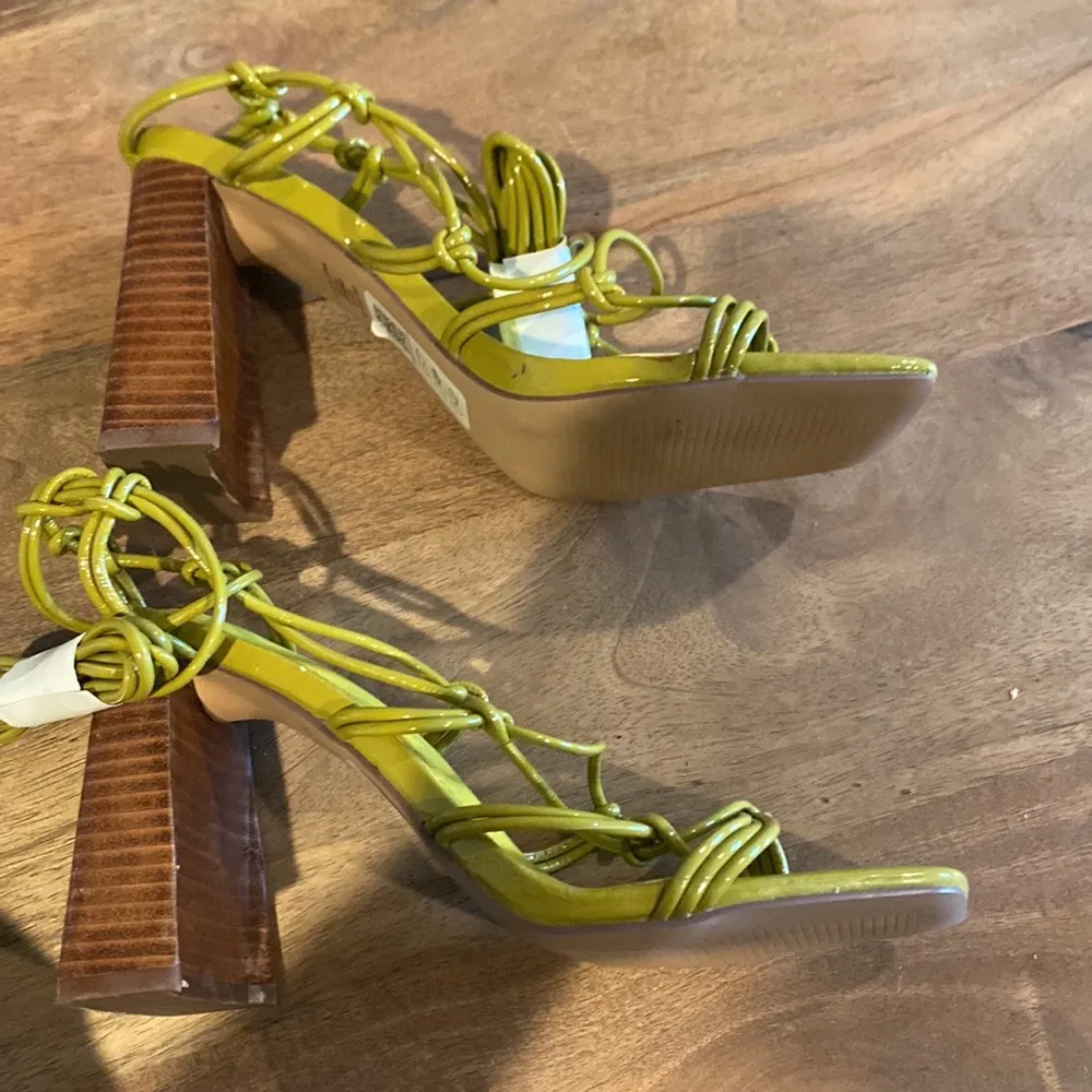 ASOS  Green Strappy Heels with Block Heel - Image 4
