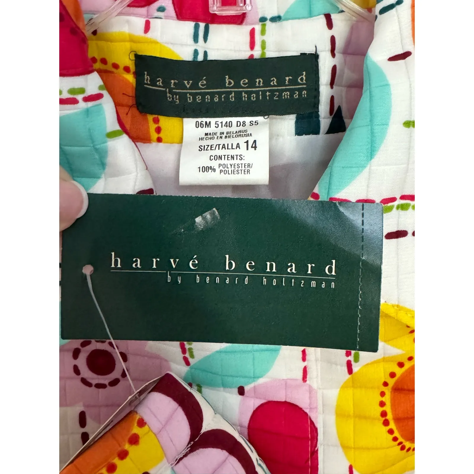 NWT Y2K Harvé Benard Floral Raincoat Size 14 – Retro Mod Flower Print vintage - Image 12
