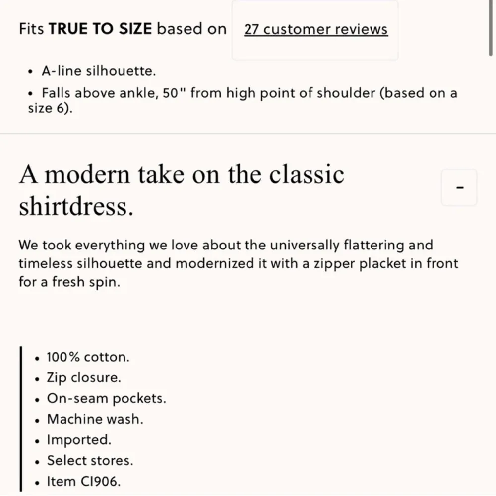 J. Crew Zip-up shirtdress in cotton poplin midi dress - Image 3