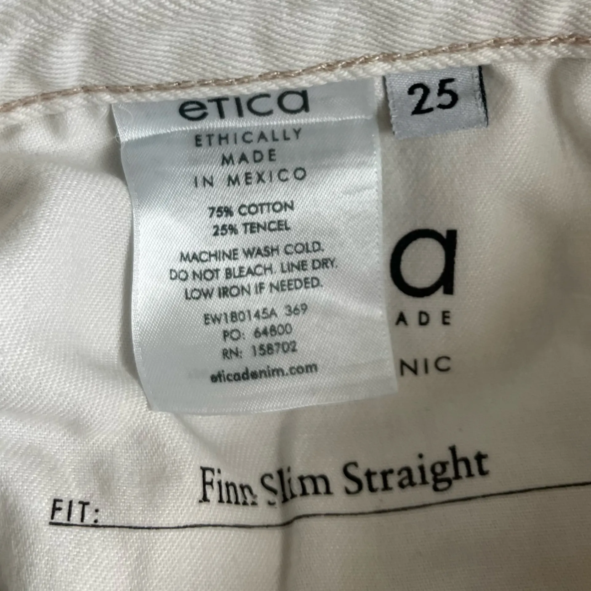 Etica • Finn Slim Straight Women's White Jeans Size 25 - Image 9