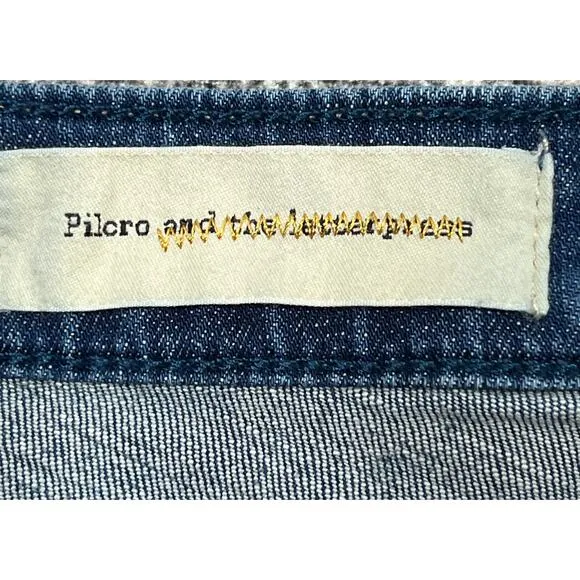 Pilcro Anthropologie Low-Rise Jean Shorts Sz 0/25" Blue Y2K Stretch Denim‎ Jorts - Image 10
