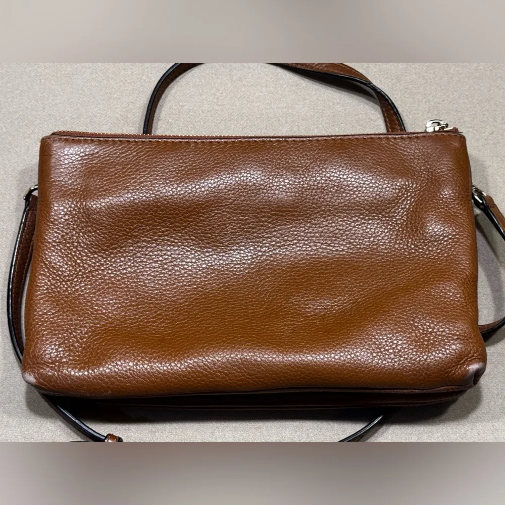 Michael Kors Brown Crossbody Bag with Smooth Finish - Image 3