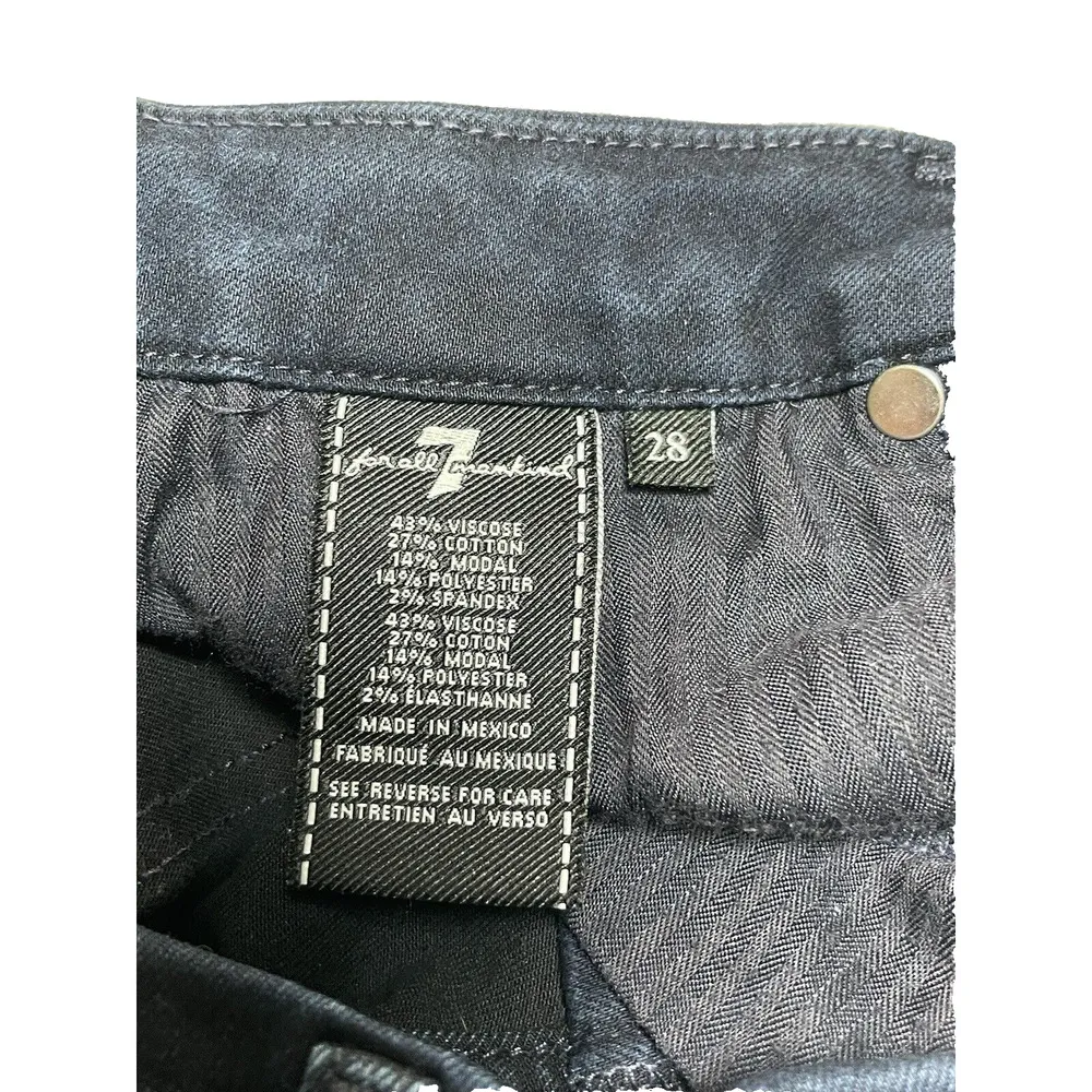 7 for All Mankind Jeans Womens 28 Blue Dark Wash Denim Kimmie Straight Leg - Image 7