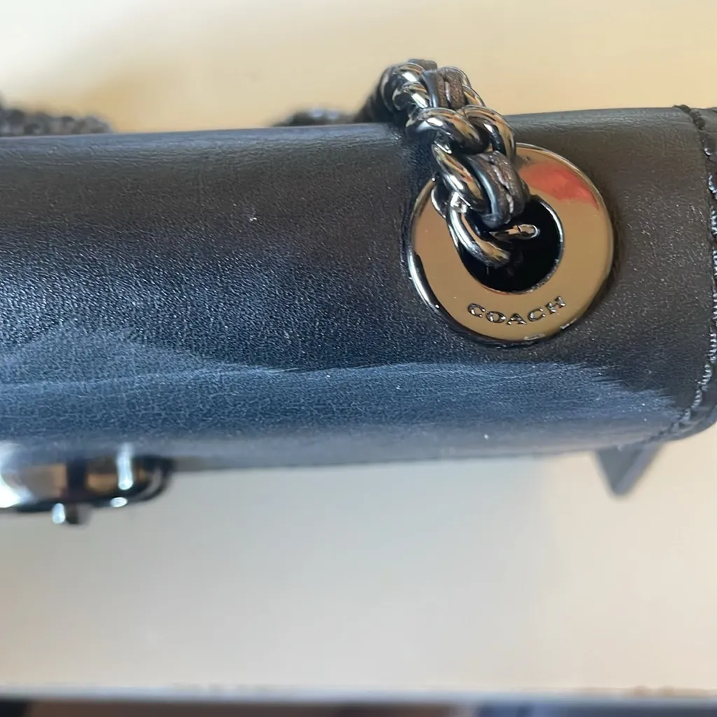 Coach Madison mini crossbody bag 2 way Turnlock closure grey shoulder purse - Image 7