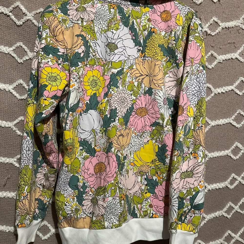 Vera Bradley Floral Quarter Zip Pullover Sweater Sweatshirt - Image 6