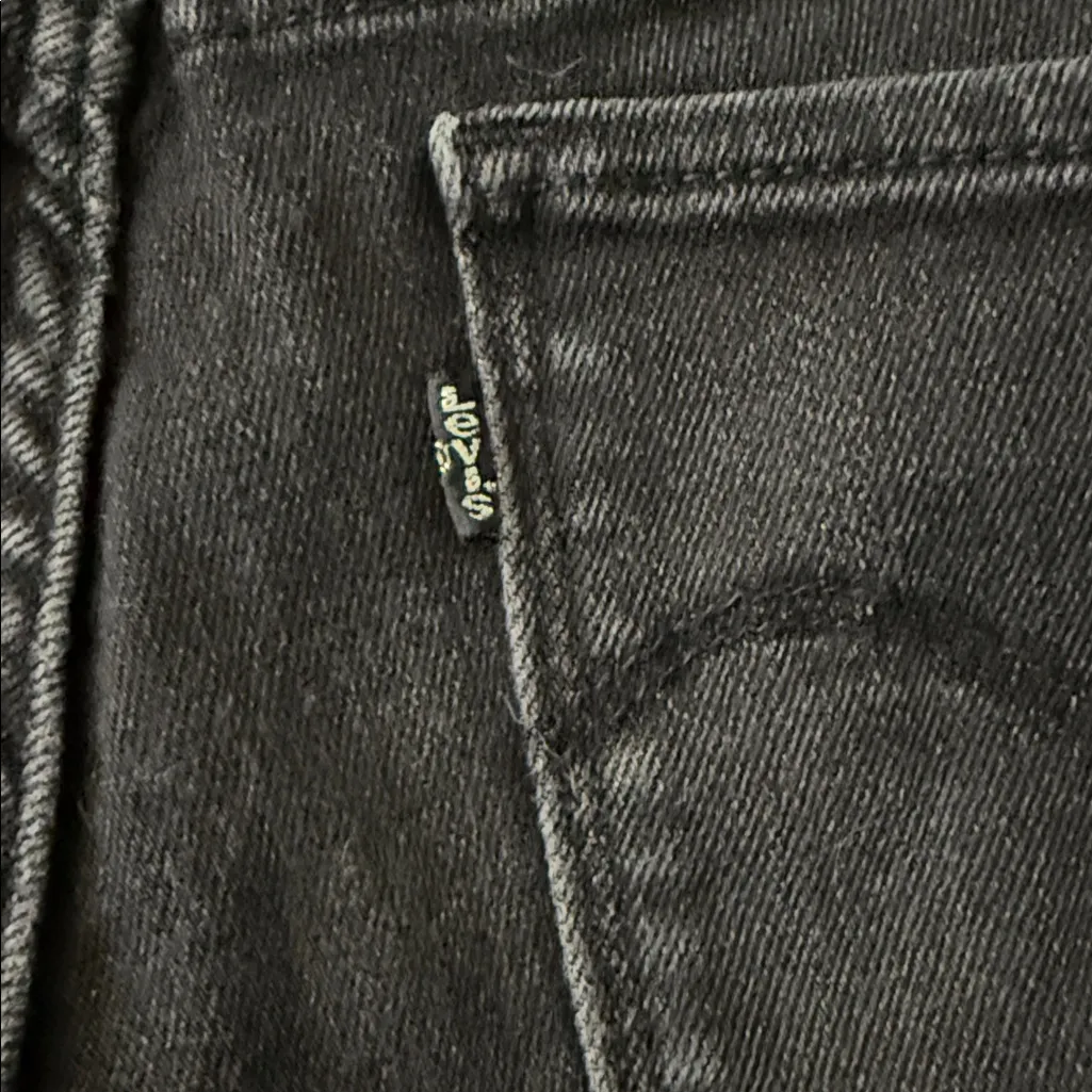 Levi's 711 Size 24 Women's Teen Girl Black Distressed Skinny Jeans - Image 7