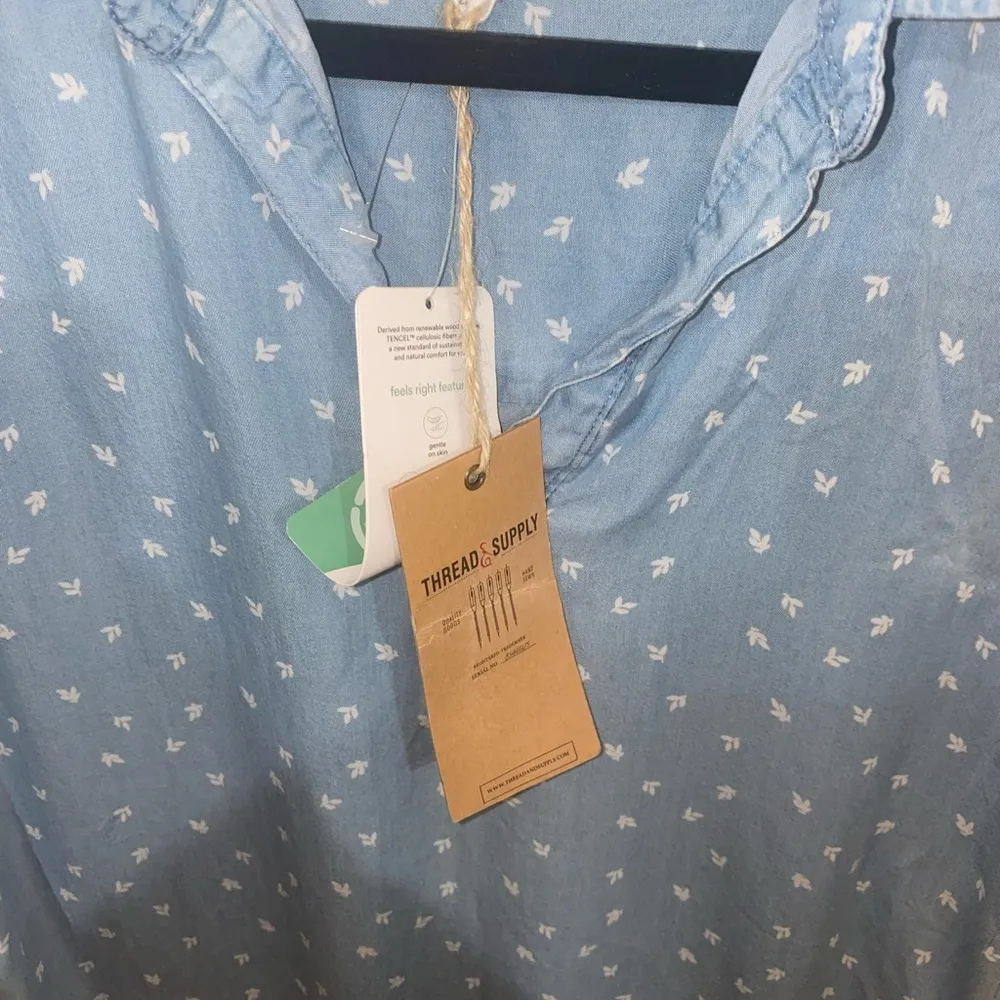 thread & supply dress Blue - Image 4