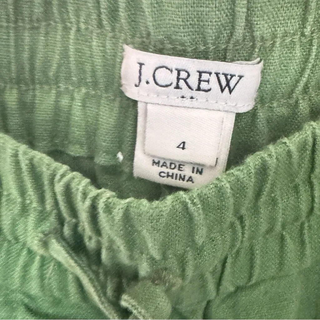 J. Crew Women's Draw String Cropped Pants Sz 4 - Image 3