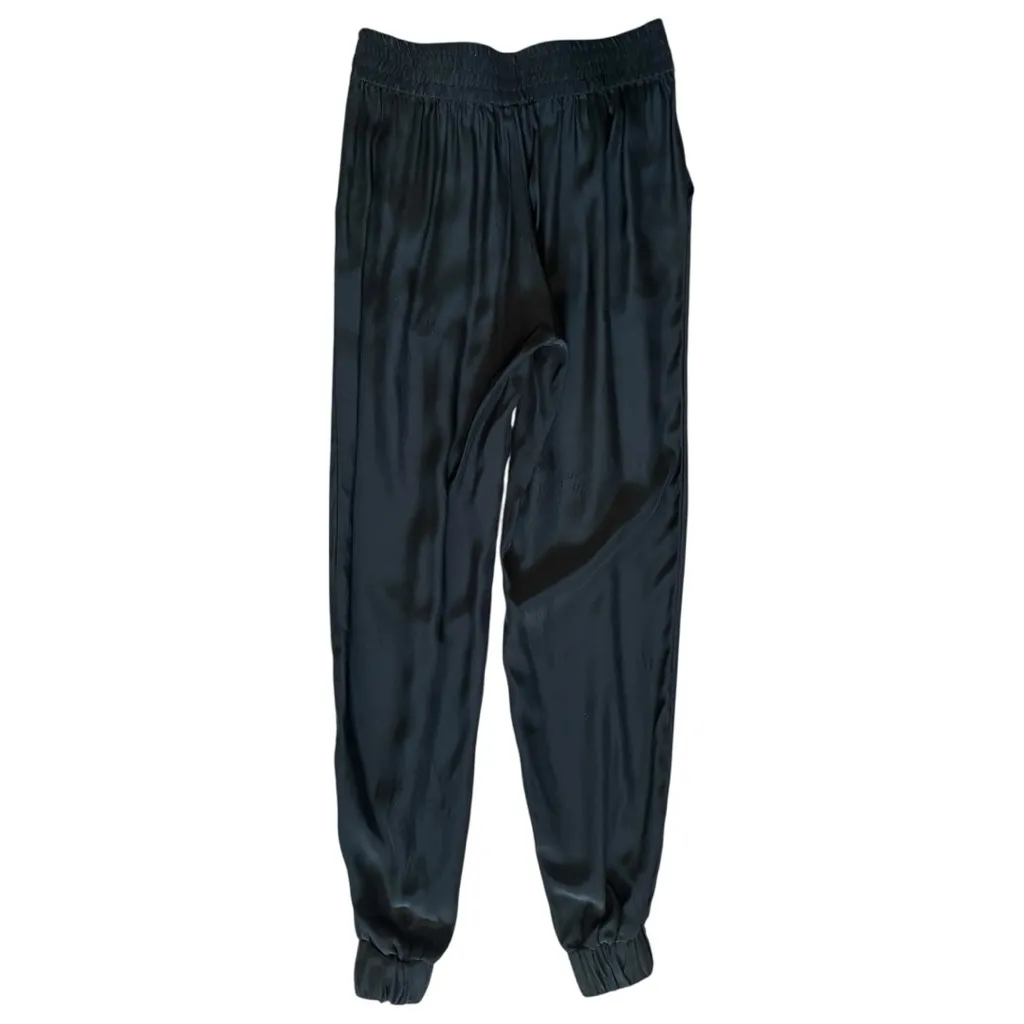 Emerson Thorpe Women’s Size XS Black Silk Emilia Joggers Pants - Image 3