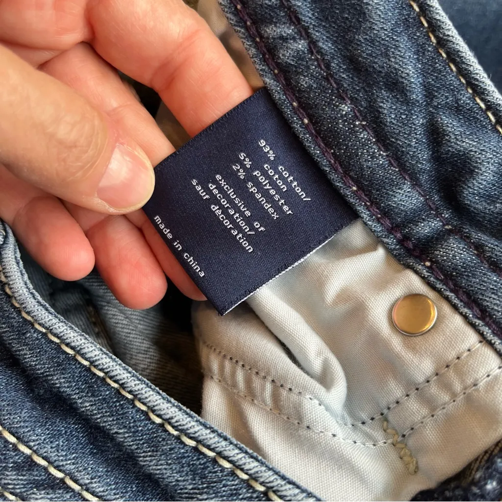 Vigoss Capri Jeans Embellished Sz 4 Womens 21"inseam Western Low Rise Retro Y2k - Image 13