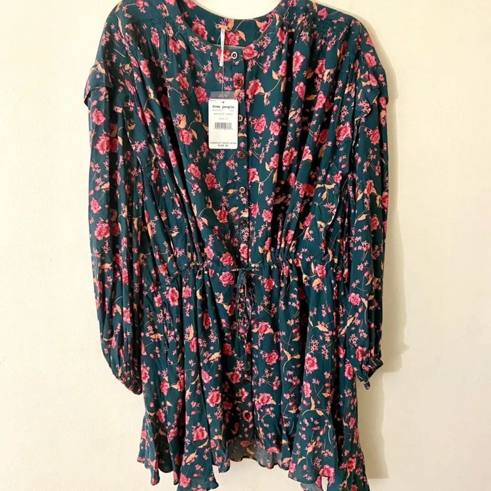 Free People Flower Fields Emerald Combo Dress - Image 7