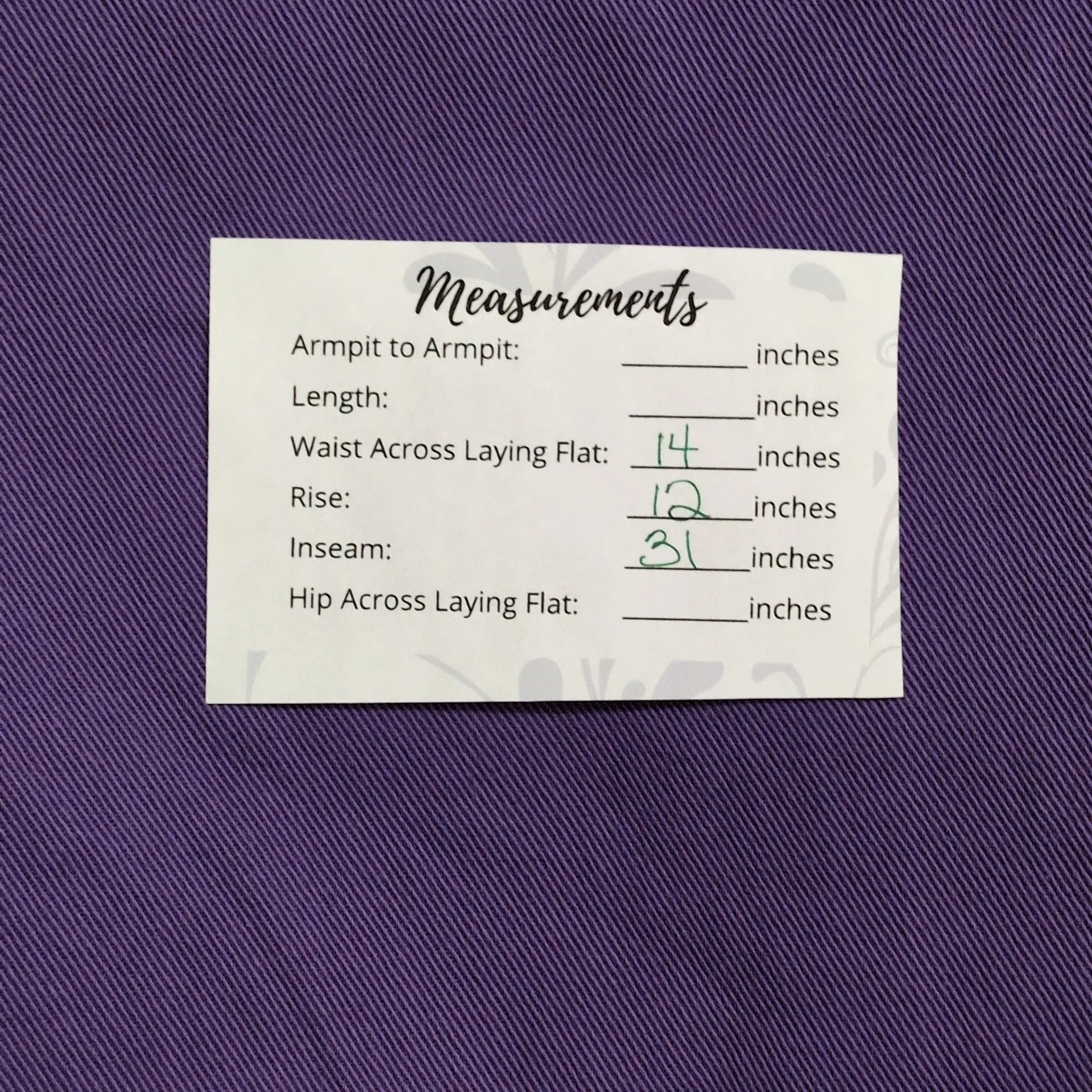 Motel Rocks Purple Button Closure 5-Pocket Casual Pants XS/33 - Image 11