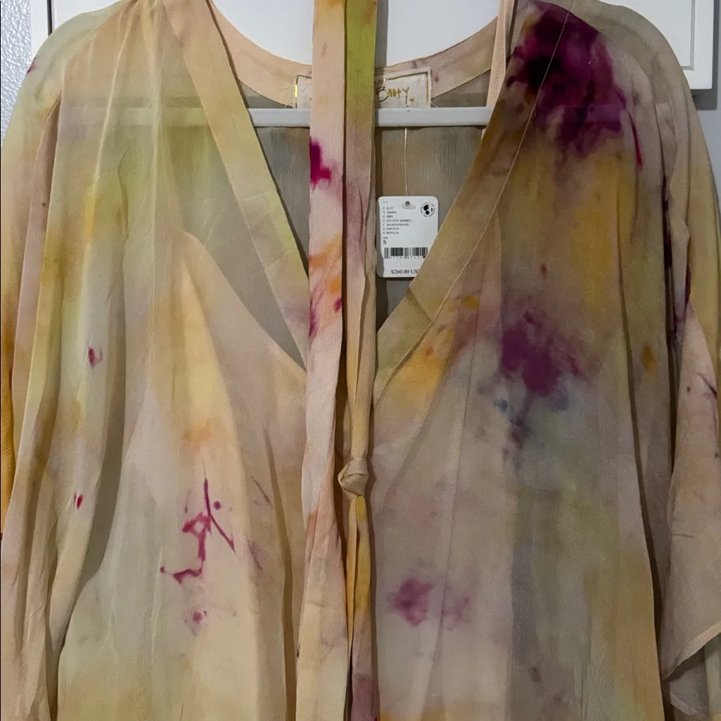 Free People x Jen's Pirate Booty Daze Kaftan Size XS/S Color Ice Dye Sorbet - Image 9